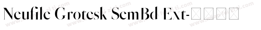 Neufile Grotesk SemBd Ext字体转换